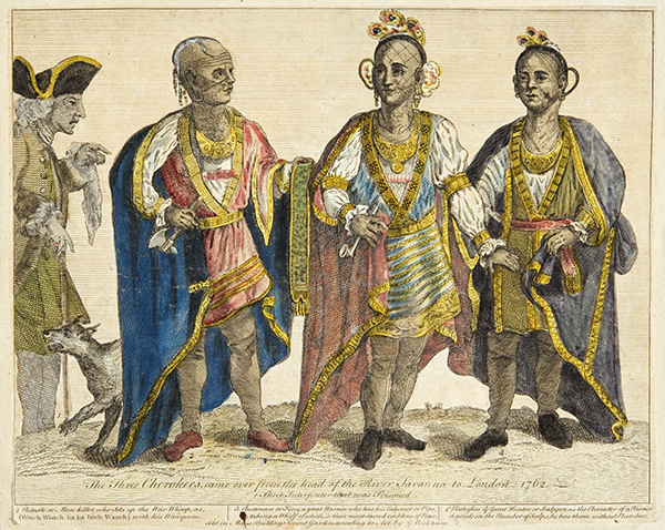 The Three Cherokees, Came Over From the Head of the River Savannah to London, 1762 by unknown artist